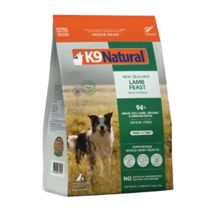 K9 Natural Grain-Free Freeze-Dried New Zealand Lamb Feast Dog Food 3.6kg bag