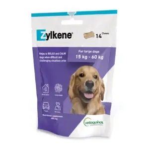 Zylkene Calming Supplement Chews 450mg for large dogs front packaging