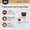 Feed both wet and dry – Black Hawk Beef Wet Dog Food mixed with dry kibble for balanced diet