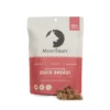 Freeze Dried Duck Dog Treats with Treat Pieces Meaty Treaty Freeze Dried Duck Dog Treats pack with duck breast pieces displayed