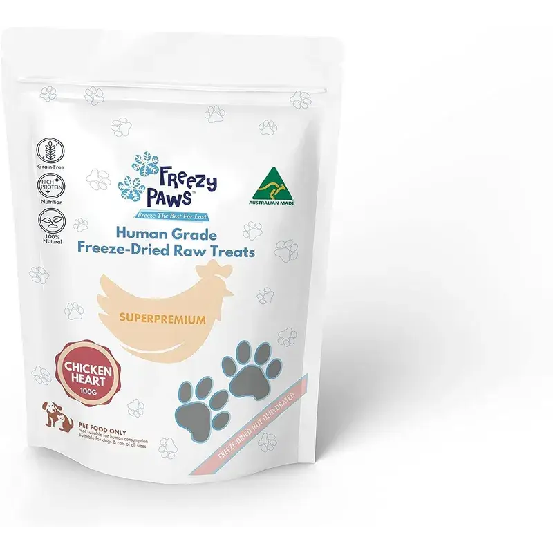 Freeze dried chicken heart dog treats