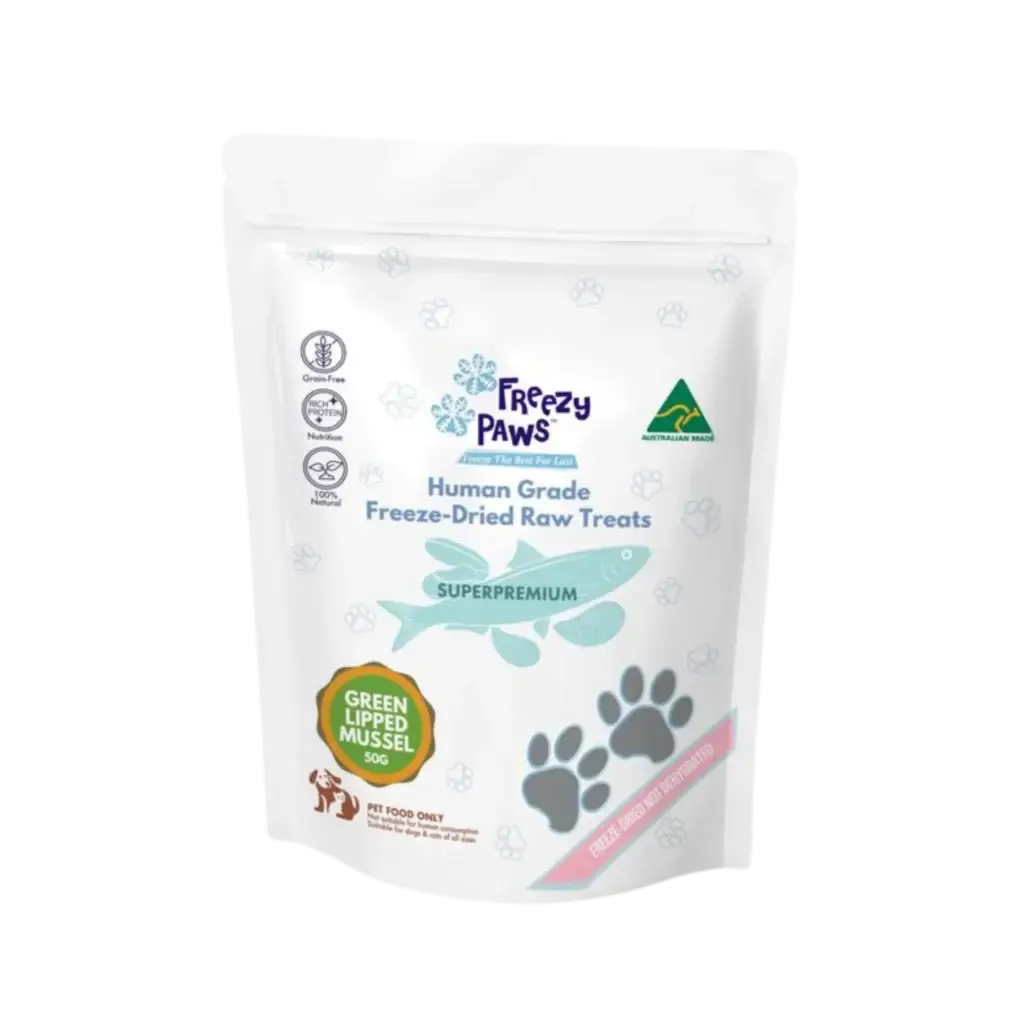 Freezy Paws Freeze Dried Green Lipped Mussels Treats 50g