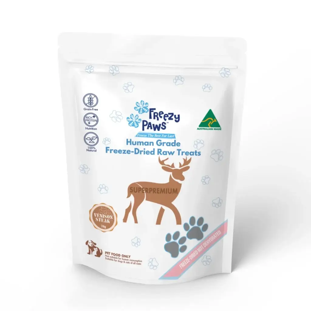 Freezy Paws Freeze Dried Venison Steak for Dogs & Cats 70g