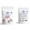 Freezy Paws Freeze Dried Wild Boar Dog Treats Back and front Freezy Paws Freeze Dried Wild Boar Dog Treats Back and front showing nutritional information