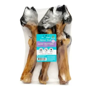 Goat Trotters Natural Dog Treats The Pet Project in retail packaging