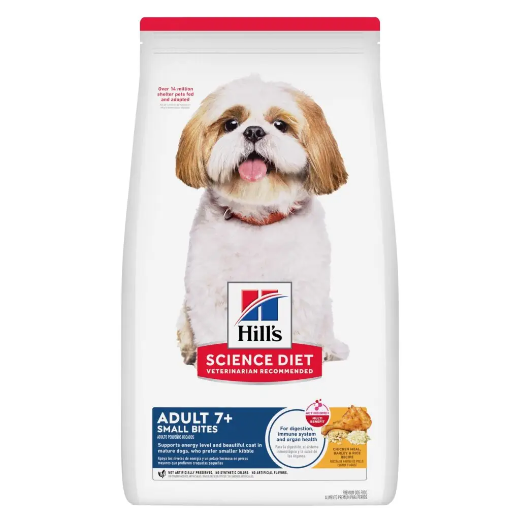 Hills Science Diet Chicken Meal Barley Brown Rice Recipe Small Bites Mature Senior 7+ Dry Dog Food 2kg