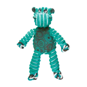 KONG Floppy Knots Hippo Squeak Toy for Dogs isolated on transparent background