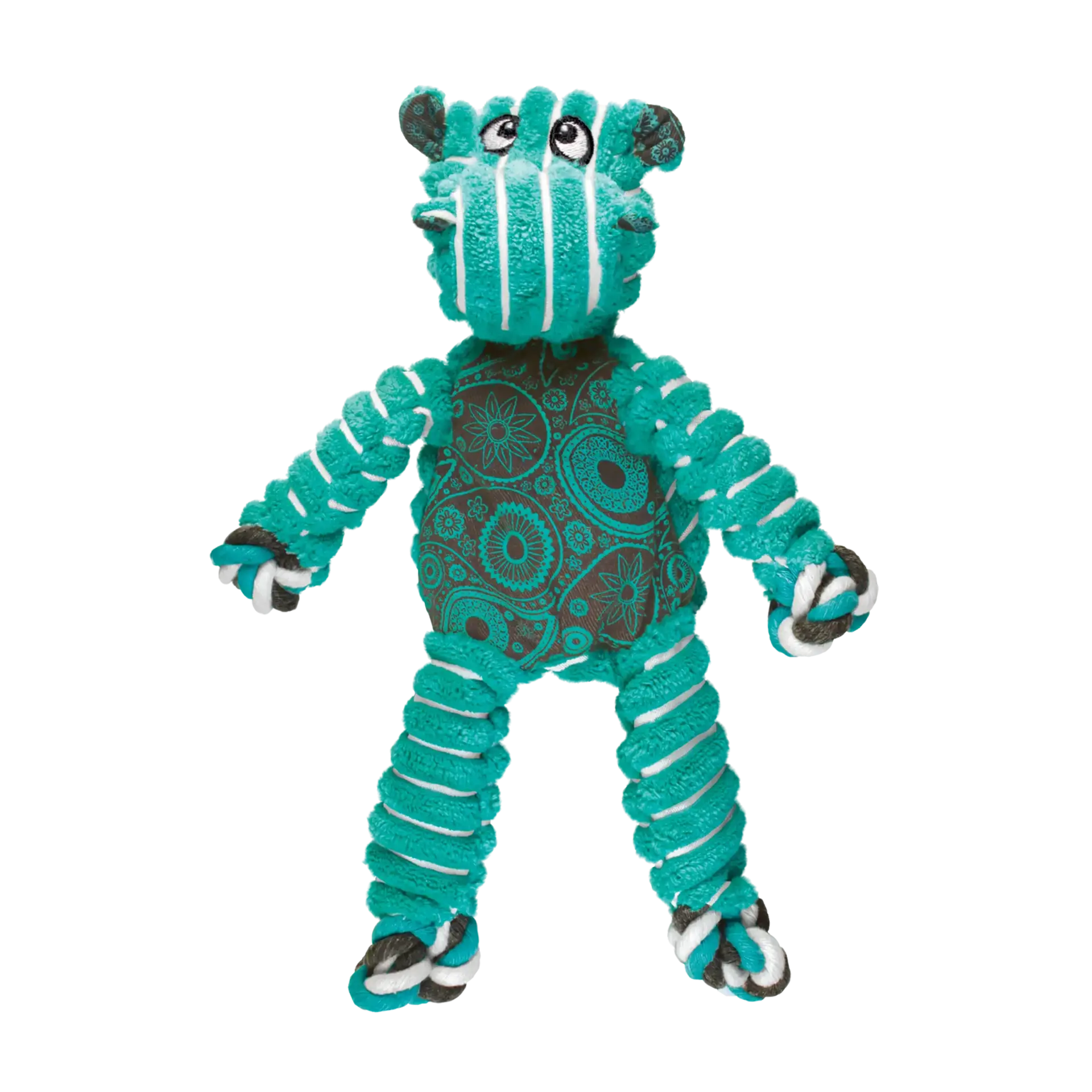 KONG Floppy Knots Hippo Squeak Toy for Dogs isolated on transparent background