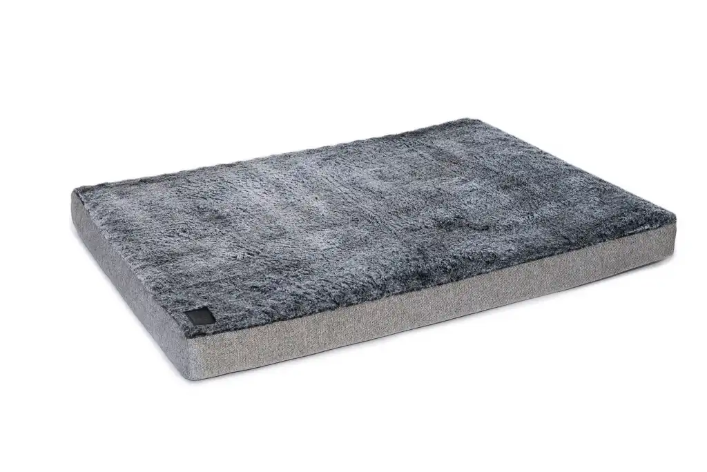 Superior Ortho Dog Mat in Arctic Faux Fur showing full mat surface
