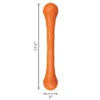 kong-squeak-stix-extra-long-tough-fetch-toy-orange-size-chart KONG Squeak Stix Extra Long Tough Fetch Toy orange with size dimensions 17 x 3 inches