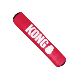 KONG Signature Stick Dog Toy Medium size red fetch toy on transparent background