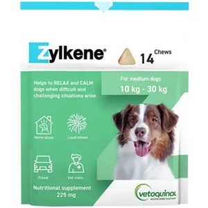 Front of Zylkene Calming Nutritional Supplement Chews for Medium Dogs 10–30kg 225mg