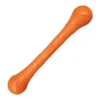kong-squeak-stix-extra-long-tough-fetch-toy-orange KONG Squeak Stix Extra Long Tough Fetch Toy in orange colour on transparent background
