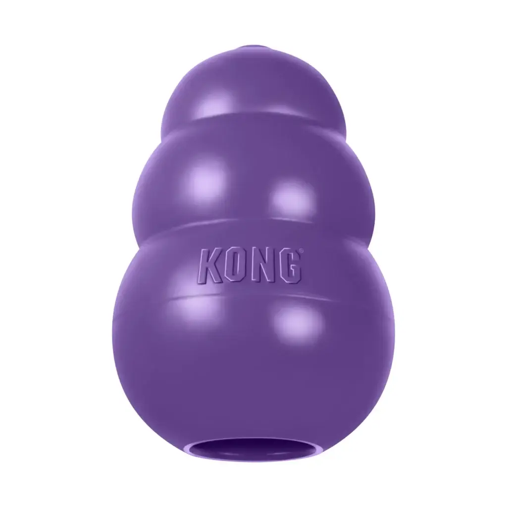 Purple KONG Senior toy made from gentle natural rubber