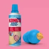KONG Easy Treat Puppy Paste – Display KONG Easy Treat Puppy Paste can beside blue KONG toy filled with creamy puppy paste.