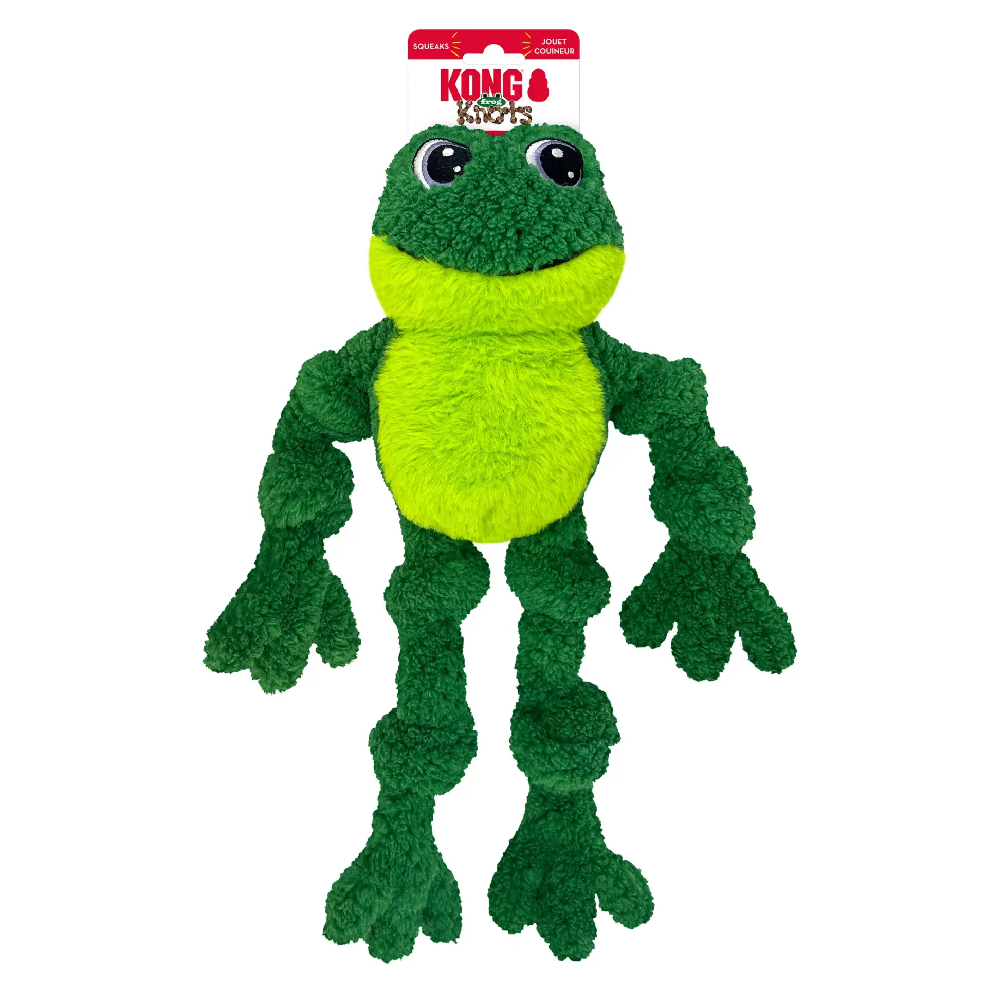 KONG Knots Frog Dog Toy in original KONG packaging