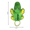 kong-cozie-tuggz-alligator-size KONG Cozie Tuggz Alligator with size measurements