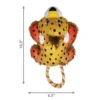 kong-cozie-tuggz-cheetah-size KONG Cozie Tuggz Cheetah toy with size measurements