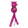 KONG Wubba Ballistic Friends Tug Toy – Hippo Character Pink KONG Wubba Ballistic Friends Tug Toy shaped like a hippo with long tails.