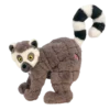 KONG Scampers Lemur Dog Toy – Product KONG Scampers Lemur Dog Toy featuring grey plush fur and striped black-and-white tail.