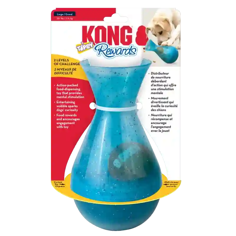 KONG Rewards Tipsy Dog Toy Large | Interactive Food Dispenser