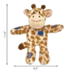 kong-wild-knots-giraffe-size-chart Size chart showing Small/Medium and Medium/Large dimensions for the KONG Wild Knots Giraffe.