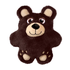 KONG Snuzzles Bear Dog Toy brown plush with embroidered face and paws