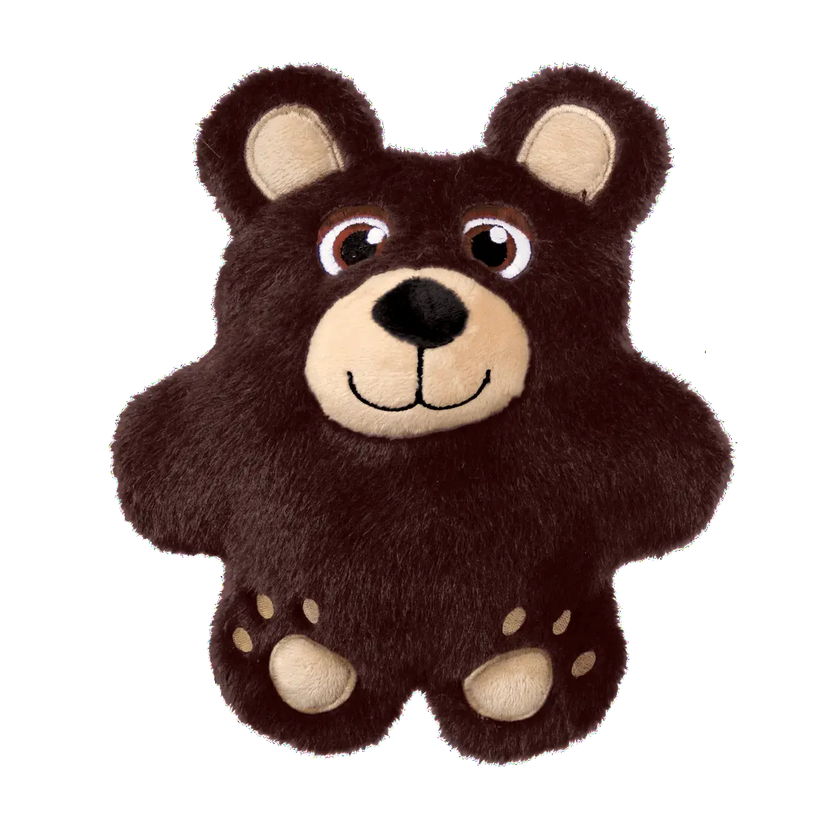 KONG Snuzzles Bear Dog Toy brown plush with embroidered face and paws