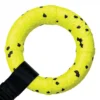 KONG Reflex Tug Dog Toy – Ring Close-Up Close-up of textured yellow KONG Reflex ring showing durable surface detail.