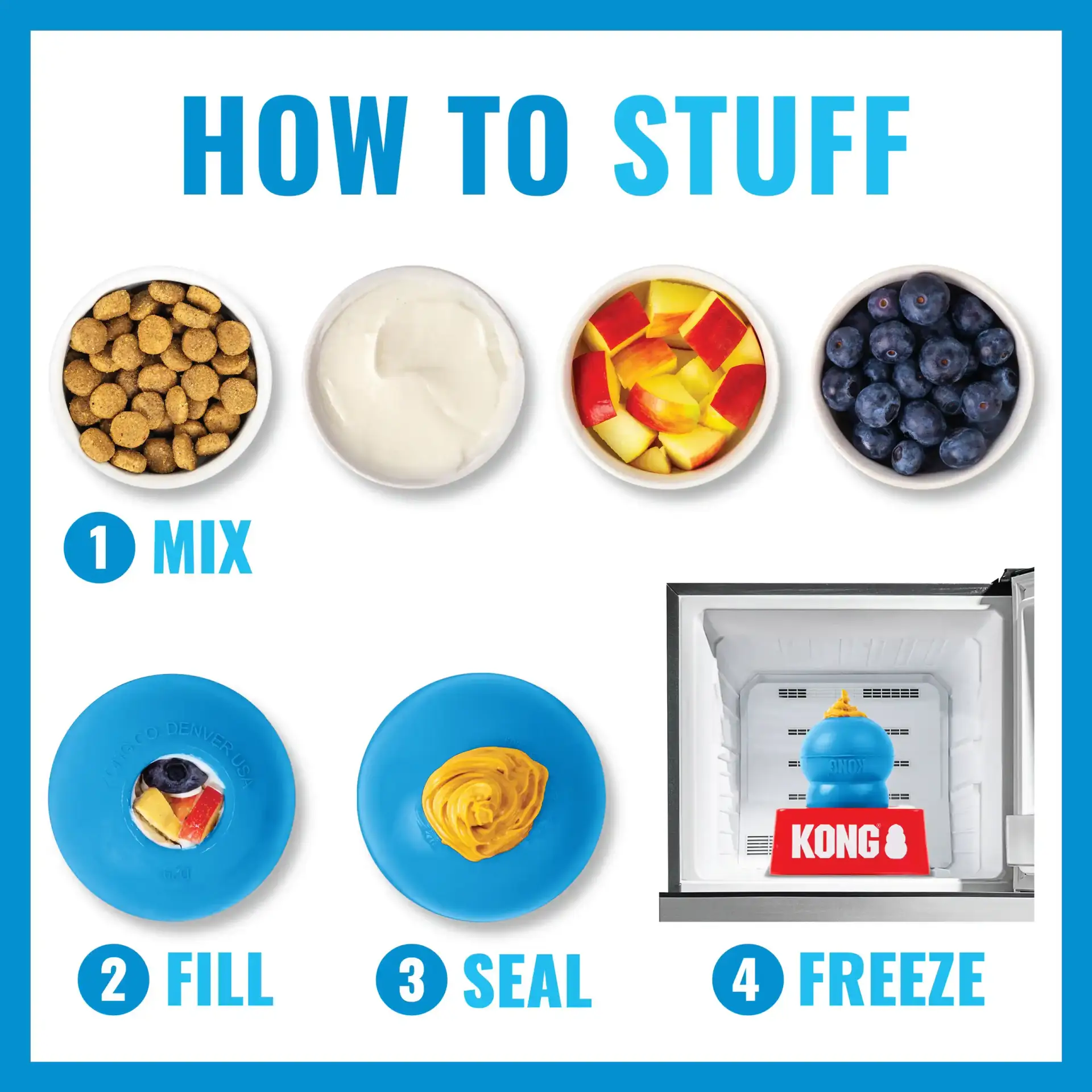 Step-by-step guide on how to stuff a KONG Puppy toy