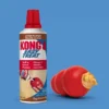 KONG Easy Treat Liver Dog Paste – Display KONG Easy Treat Liver Paste can beside filled red KONG toy with treat inside.