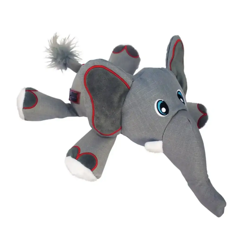 Side view of KONG Cozie Ultra Ella Elephant plush dog toy