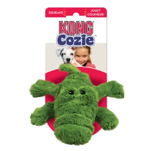 KONG Cozie Ali Alligator toy in packaging