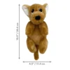 kong-comfort-pups-peanut-small-size KONG Comfort Pups Peanut Small toy with size measurements