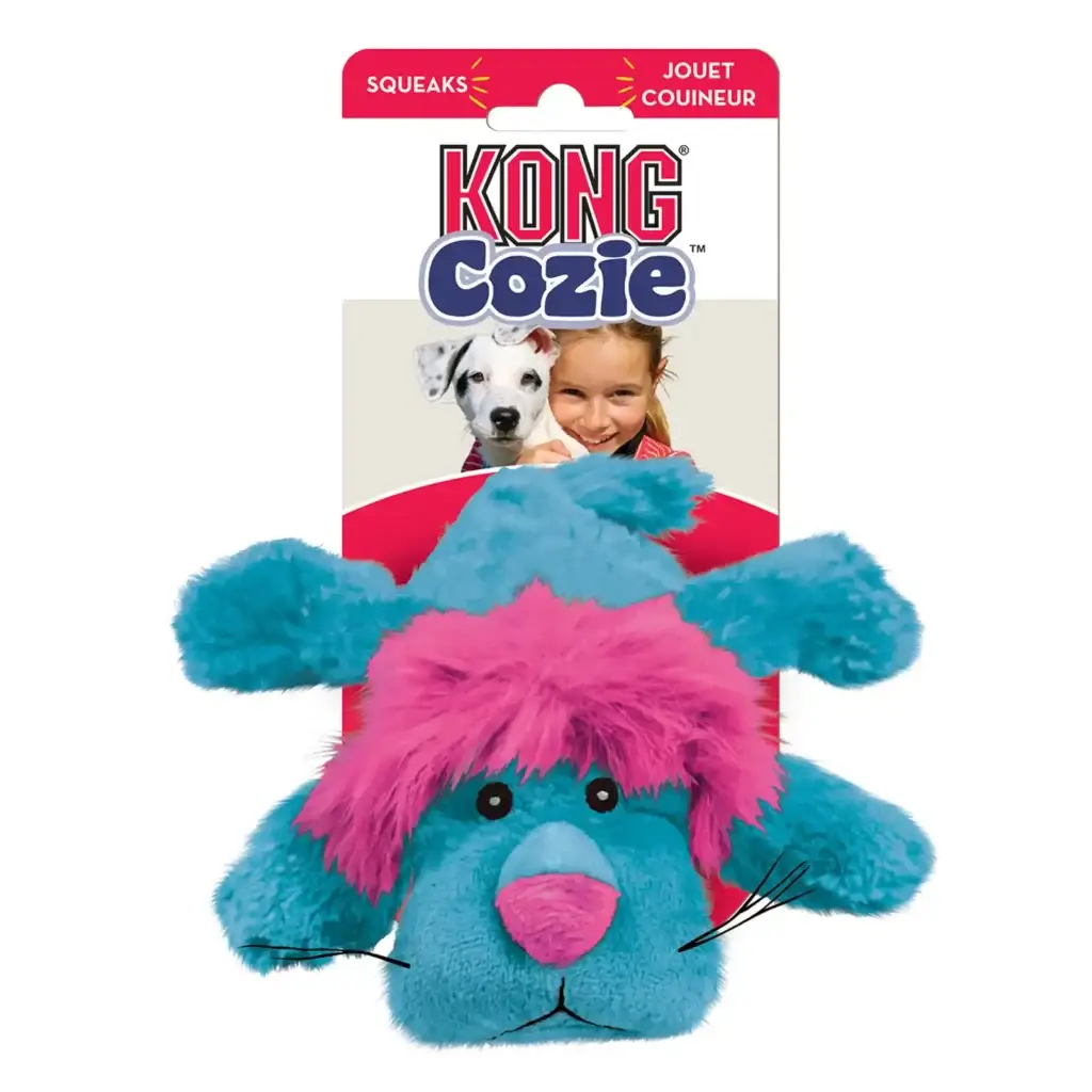 KONG Cozie King Lion dog toy in packaging
