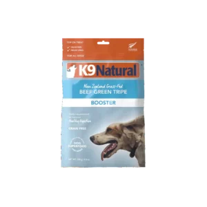 Front of K9 Natural Beef Green Tripe Booster Freeze-Dried Dog Food 250 g bag