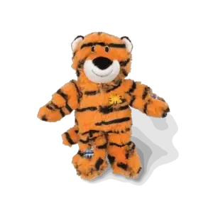 Plush KONG Wild Knots Tiger dog toy without packaging.
