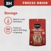 Black Hawk Freeze Dried Kangaroo Storage Instructions Storage instructions for Black Hawk freeze dried kangaroo dog treats showing cool dark storage and consume within 10 to 14 days