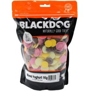 BlackDog Mixed Yoghurt Drops dog treats in 1kg value bag