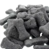 Blackdog Charcoal Dog Biscuits – Close-Up Close-up of dark charcoal dog biscuits.