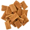 Blackdog Chicken Crinkles Dog Treats – Loose Pieces A pile of chicken crinkles dog treats showing their textured, rectangular shape.