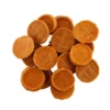 Blackdog Chicken Discs Dog Treats – Loose Pieces A pile of round chicken disc dog treats showing their textured, chewy surface.