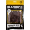 Blackdog Duck Jerky Dog Treats 120g Pack Blackdog Duck Jerky 120g resealable bag with visible jerky strips inside.