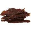 Blackdog Duck Jerky Dog Treats – Loose Jerky Strips A pile of dried duck jerky dog treat strips showing their textured, chewy surface.