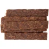 Blackdog Roo Jerky Straps Dog Treats – Jerky Pieces Close-up of Blackdog roo jerky straps dog treats showing dried kangaroo meat pieces.