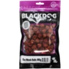 Blackdog Roo Meat Balls Dog Treats 180g Pack Blackdog Roo Meat Balls 180g bag with visible kangaroo meat ball treats inside.