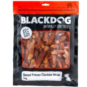 Blackdog Sweet Potato & Chicken Wrap Dog Treats in 1kg bag