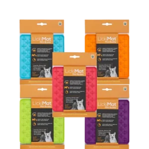 LickiMat Mini Buddy enrichment lick mat in Assorted Colours