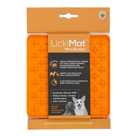 LickiMat Mini Buddy Packaging Orange
