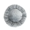 Superior Harley Dog Bed Arctic Faux Fur Top View Top view of the Superior Harley dog bed in arctic faux fur with round bolstered design